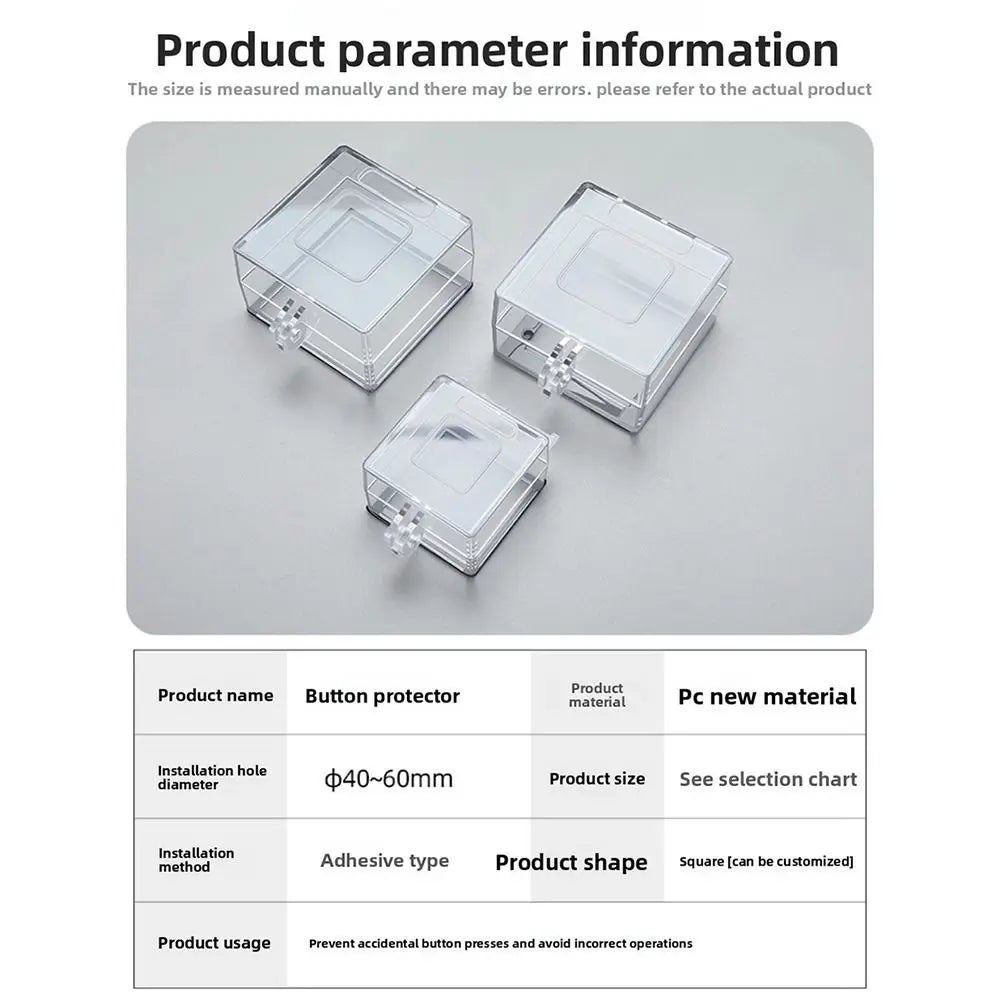 PC Lockable Button Protection Flip Cover – 40/50/60mm Guard