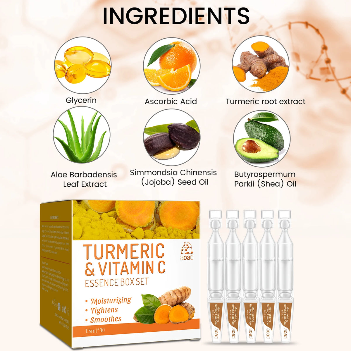 Turmeric & Vitamin C Face Serum – Aloe Vera & Vitamin E