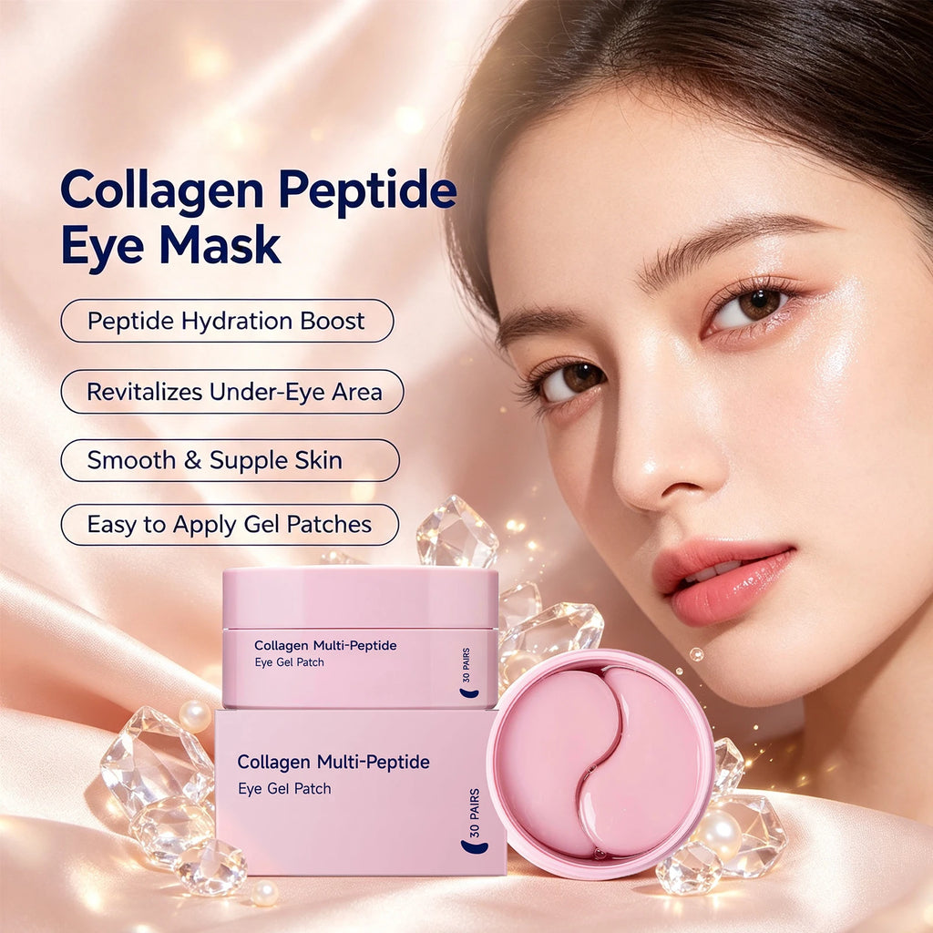 Collagen Peptide Cooling Gel Eye Patches – Hydrating Under-Eye Mask