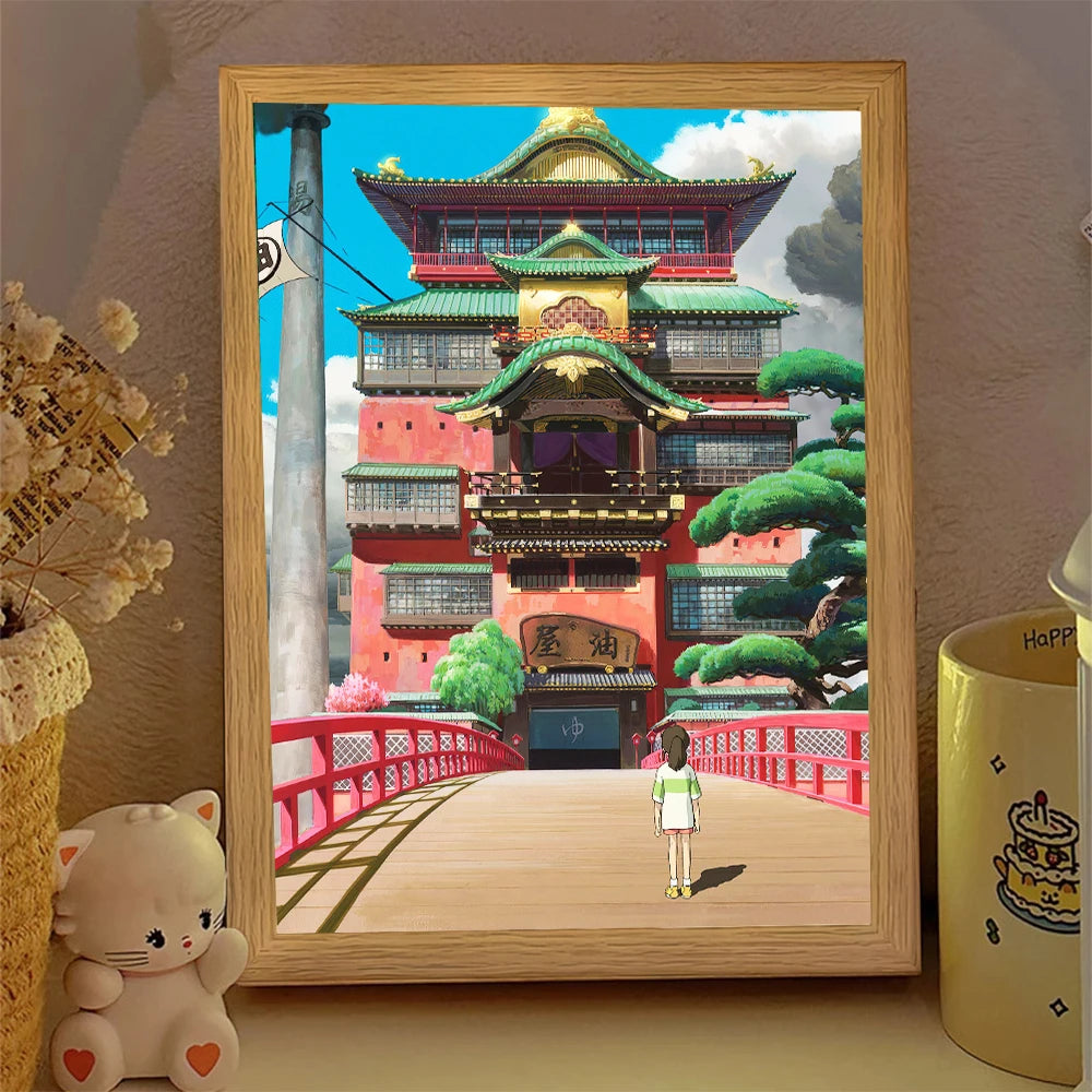 Spirited Away LED Acrylic Night Light | Anime Bedroom Decor
