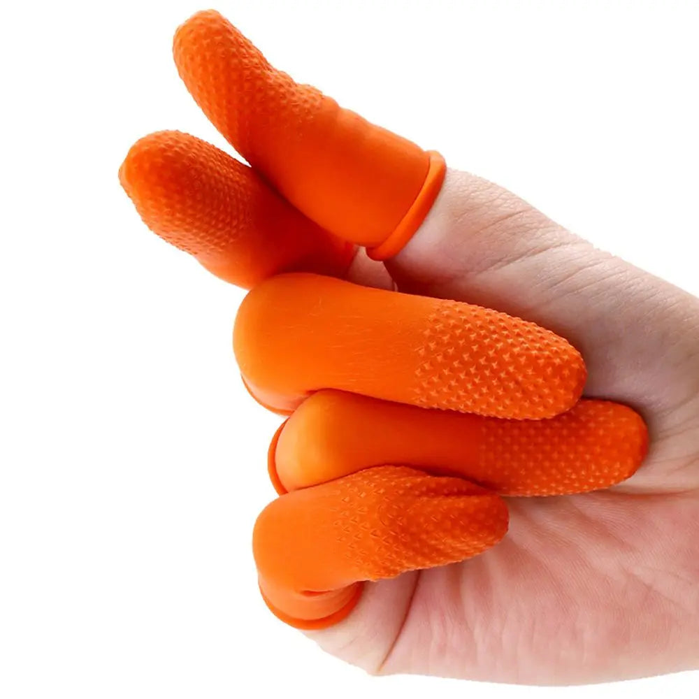 100-Pack Natural Latex Finger Cots – Anti-Slip Rubber Covers