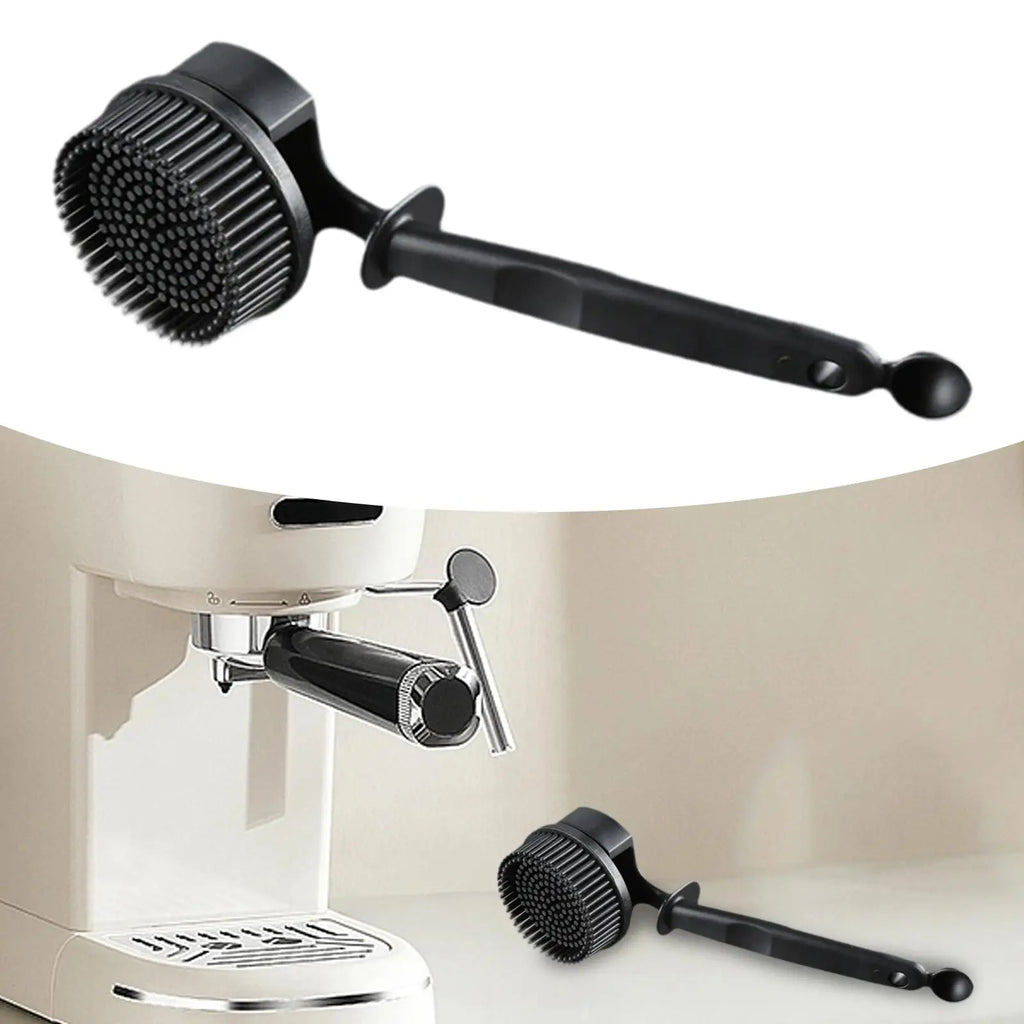 Espresso Machine Cleaning Brush with Spoon | Silicone Handle