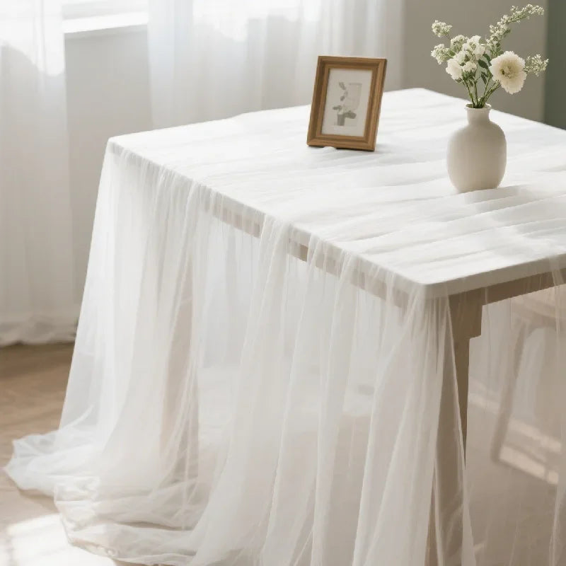 Pearl Tulle Fabric – Soft Mesh Yarn for Weddings & DIY Decor