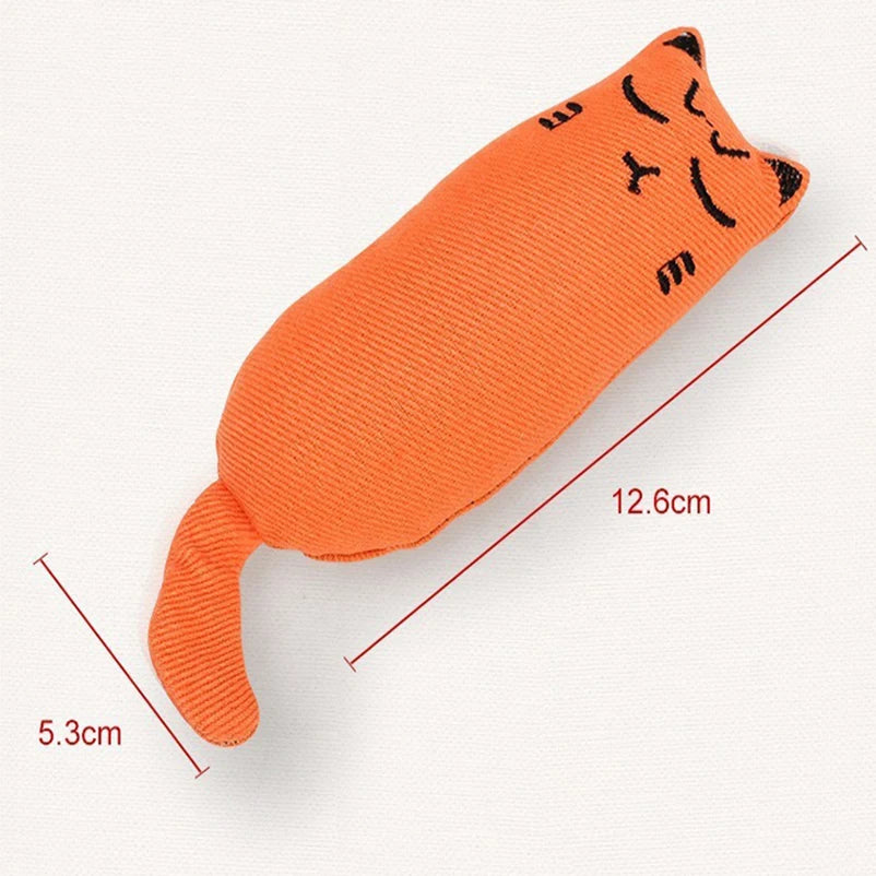 Soft Plush Catnip Thumb Pillow Toy – Interactive Cat Teether
