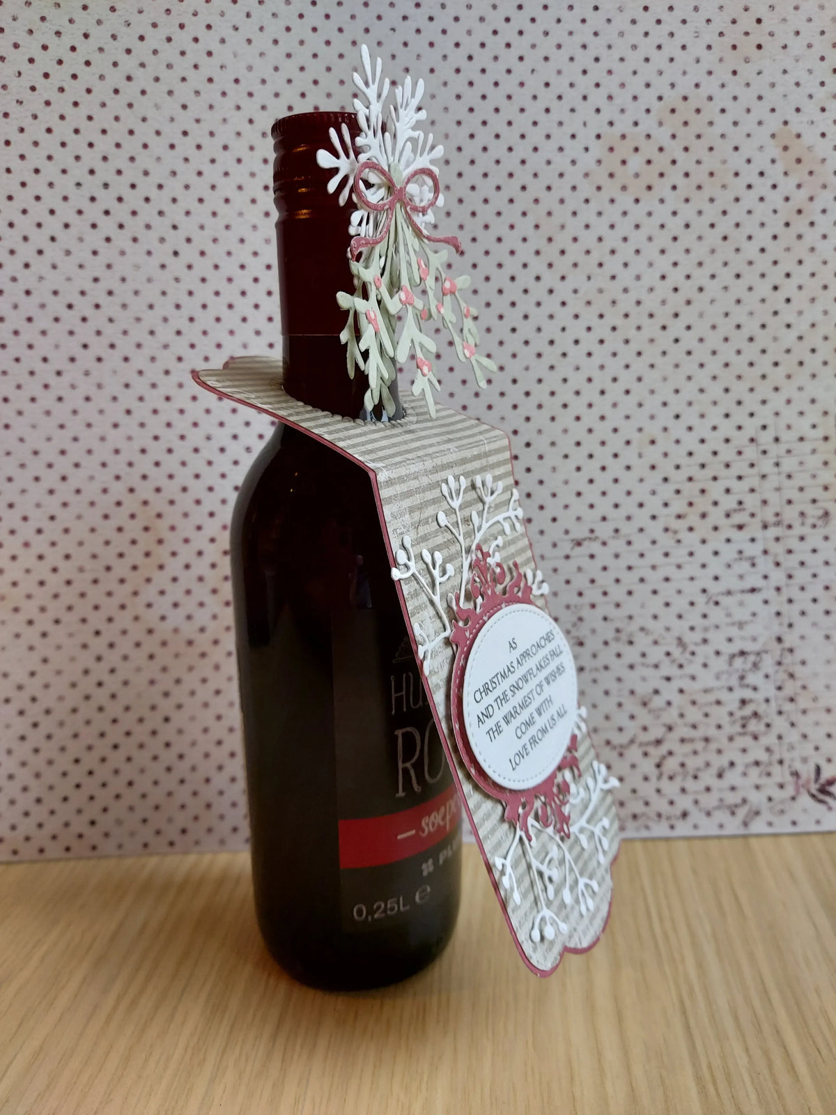 Wine Bottle Gift Tag Metal Cutting Die | DIY Scrapbooking