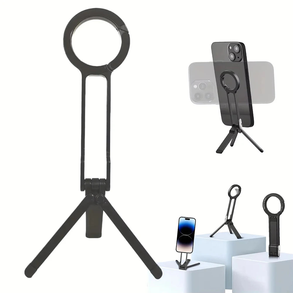 Magnetic Foldable Phone Holder Desktop Tripod Stand
