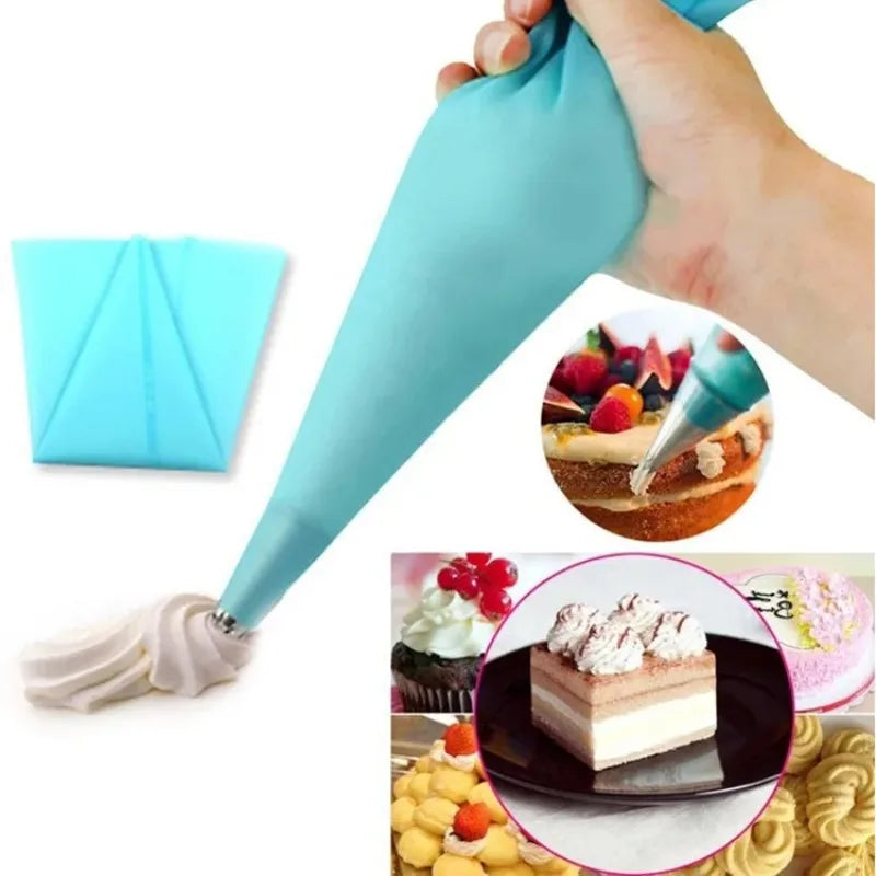 Silicone Piping Bag – Reusable Cake Decorating Icing Tool