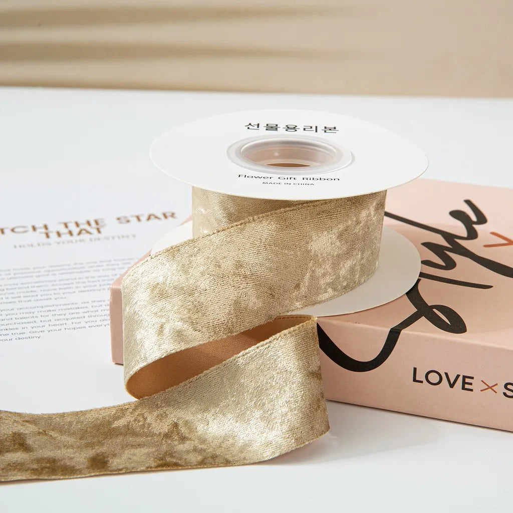 Velvet Craft Ribbon Reflective Pressed Edge – 5 Yards