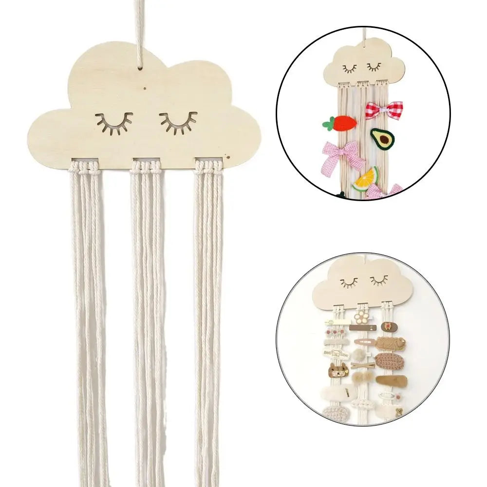 Wooden Wall Mount Hair Bow & Clip Organizer – DIY Decor