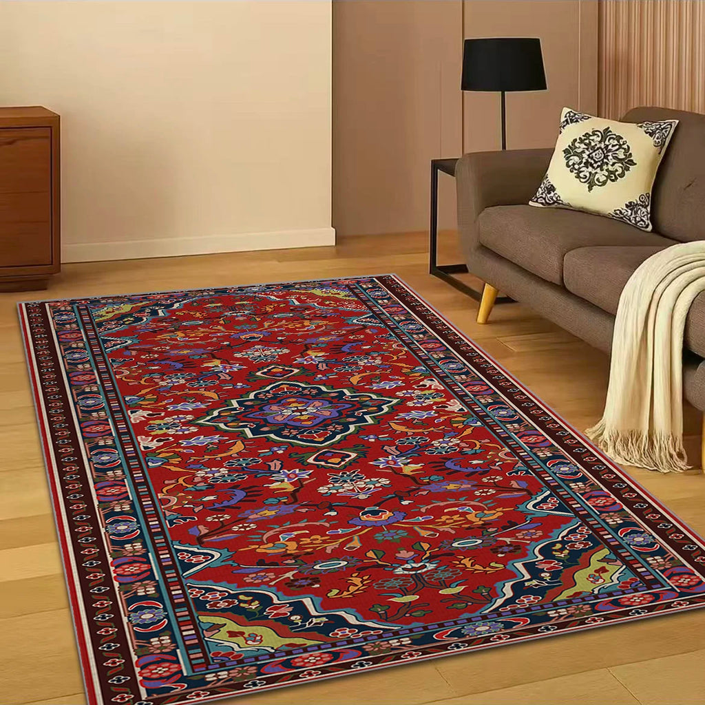 VIKAMA Moroccan Persian Area Rug – Non-Slip Floor Mat