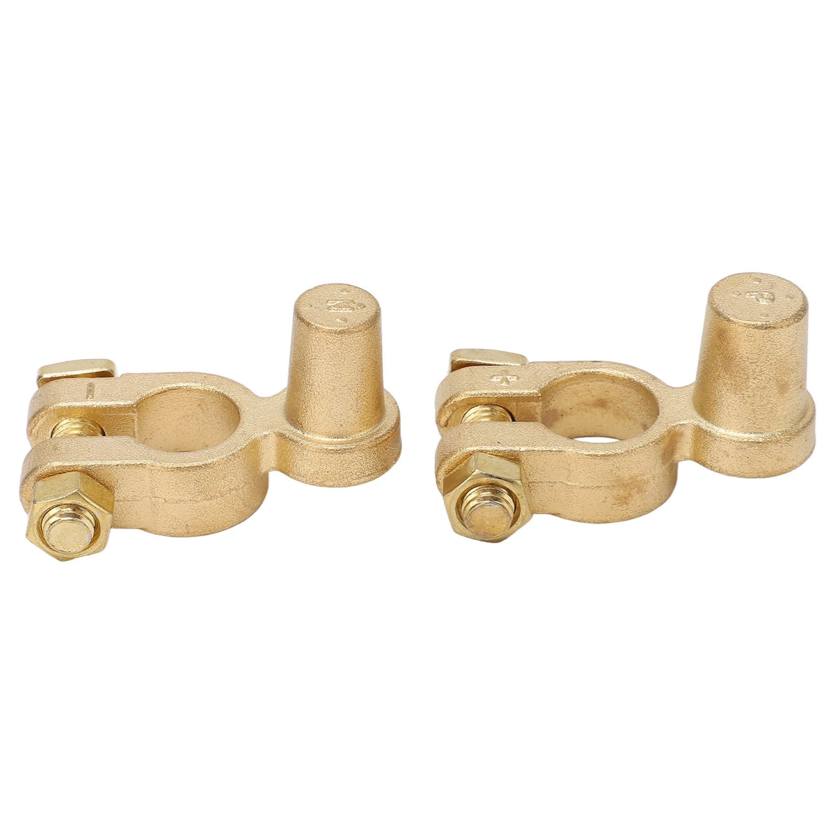 Top Post Brass Car Battery Terminal Connectors – Positive & Negative