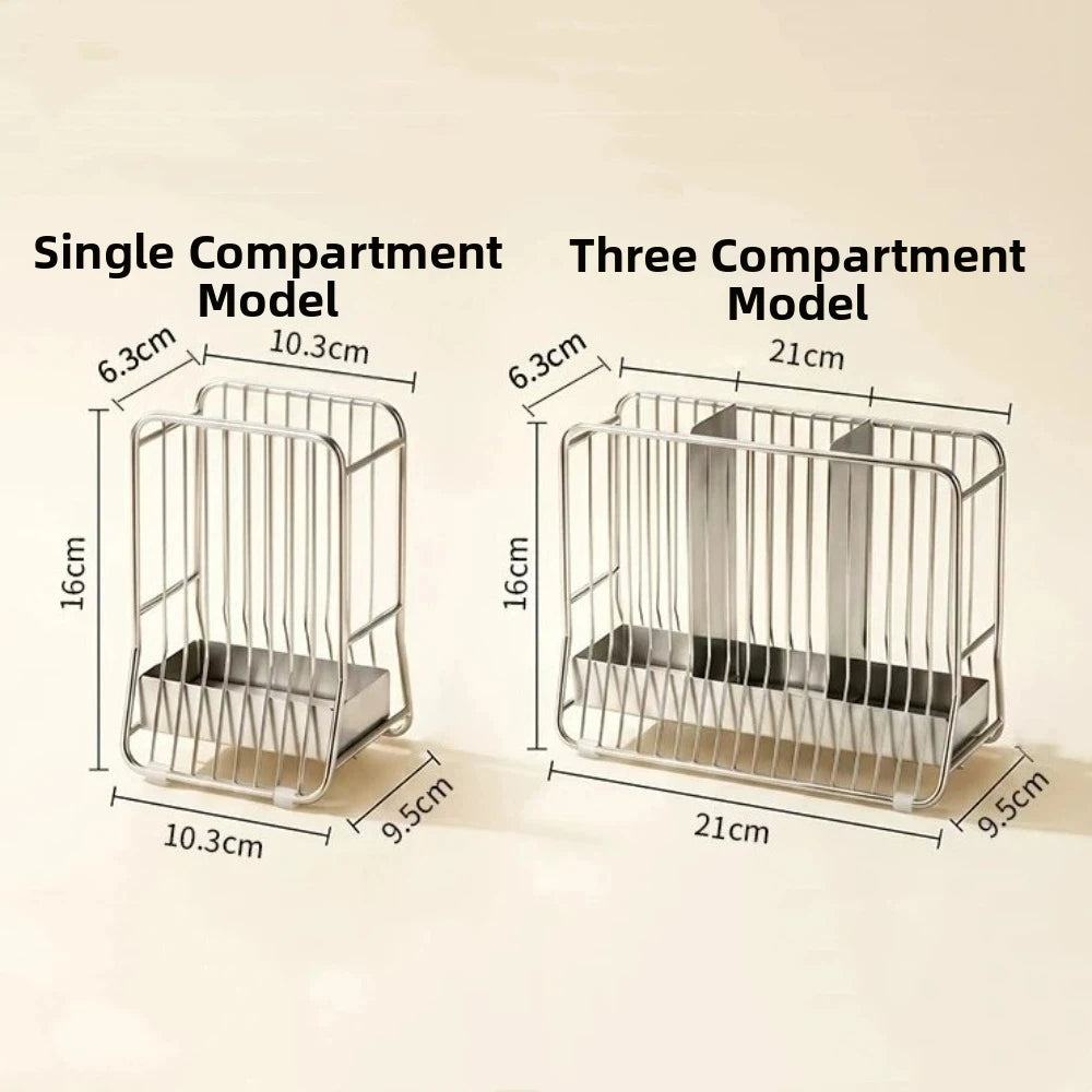 304 Stainless Steel Chopstick Holder & Cutlery Drying Basket