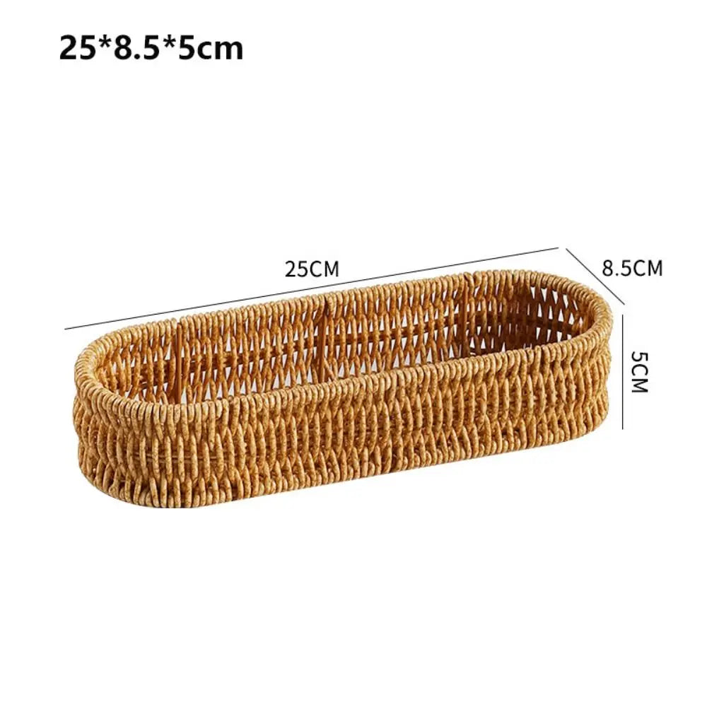 Woven Rattan-Style Basket – Bread, Fruit & Storage | 12 Styles