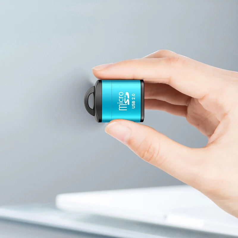 Mini USB Micro SD TF Card Reader with Anti-Lost Chain | USB 2.0