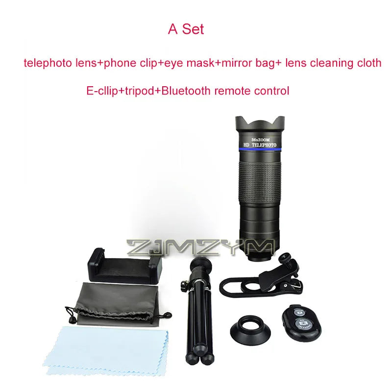 36x Zoom Monocular Telephoto Lens for Smartphones – HD