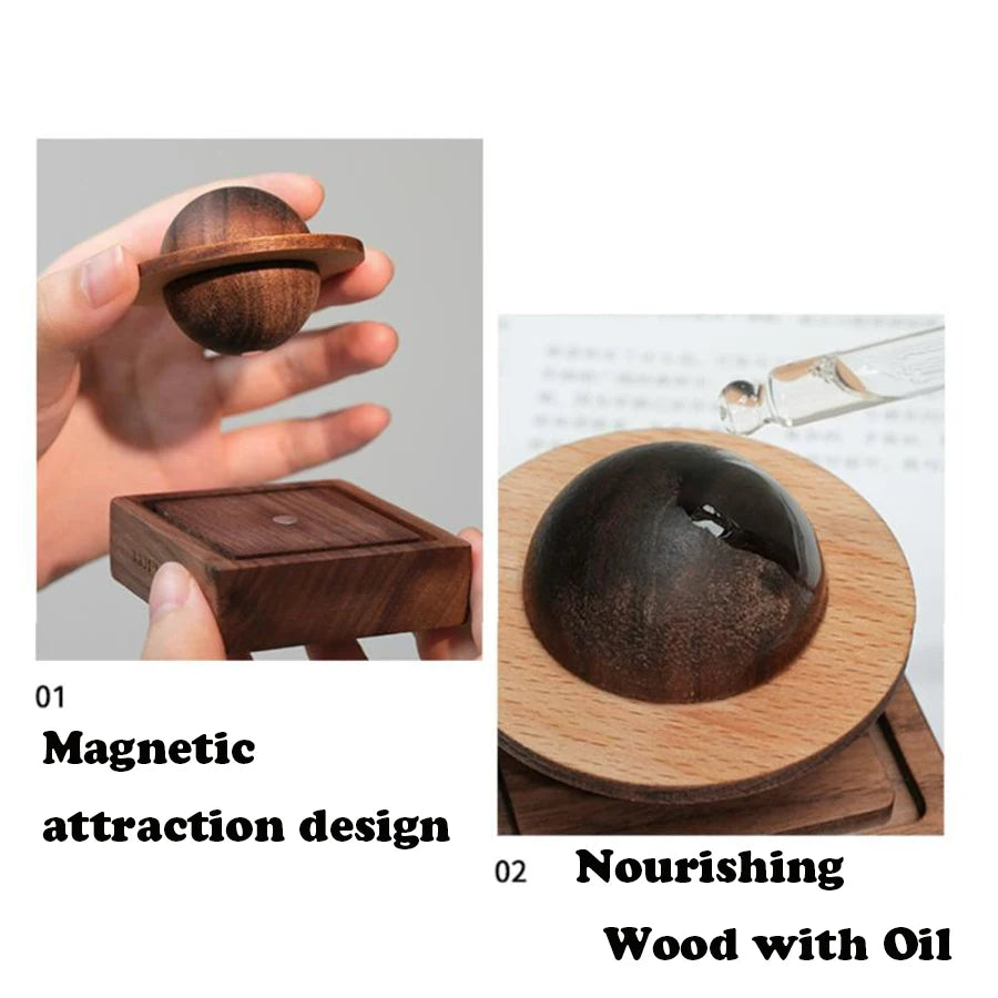 Black Walnut Wood Planet Essential Oil Diffuser | Home & Car