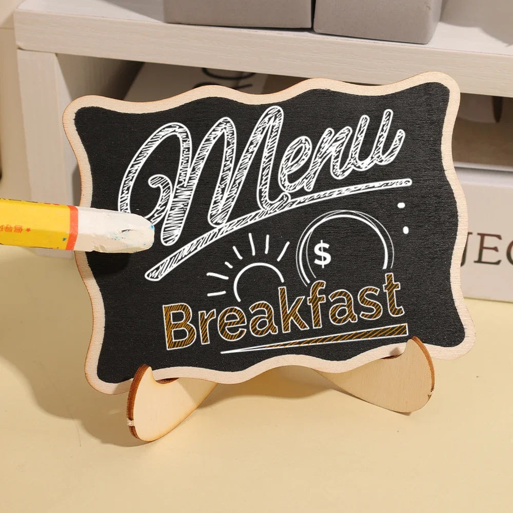 Mini Wooden Chalkboard Signs – Party & Home Décor (1–10 Pack)