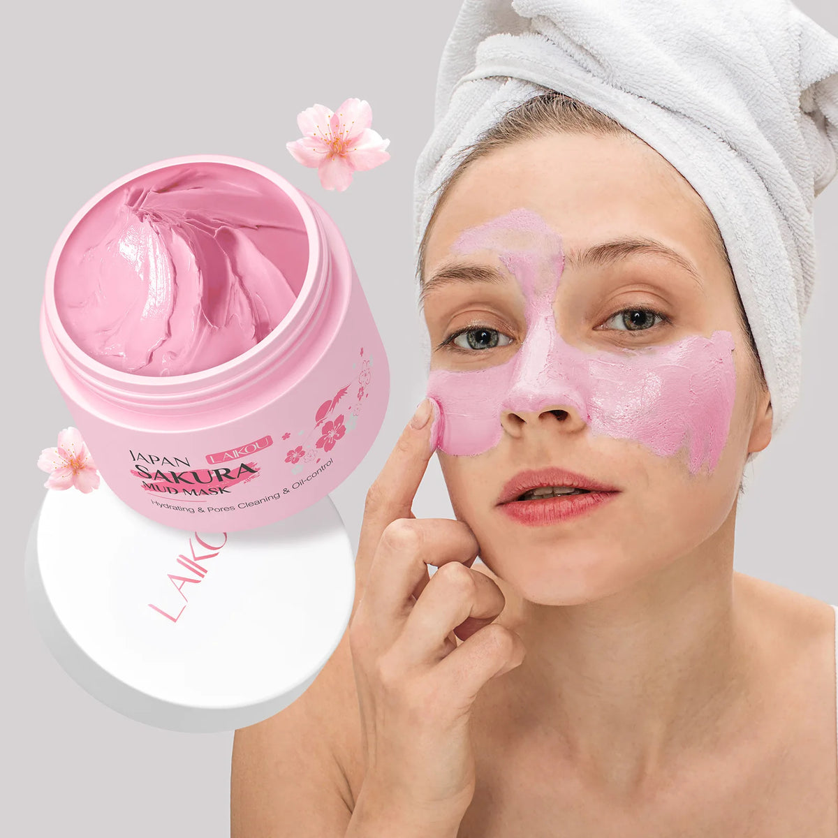 LAIKOU Sakura Mud Face Mask – Oil Control & Pore Minimizing