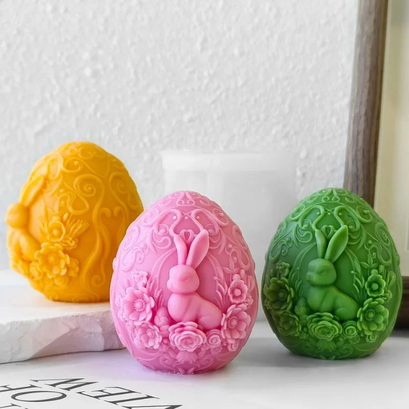 Easter Egg Rabbit Silicone Mold – DIY Candle Soap Resin