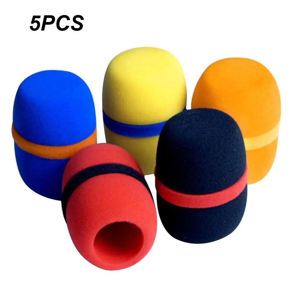 5-Pack Foam Mic Windscreen Covers – Studio, Karaoke & DJ