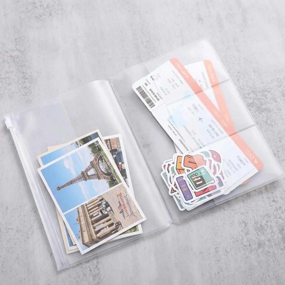 Transparent PVC Zipper Document Organizer Bag – 4 Sizes