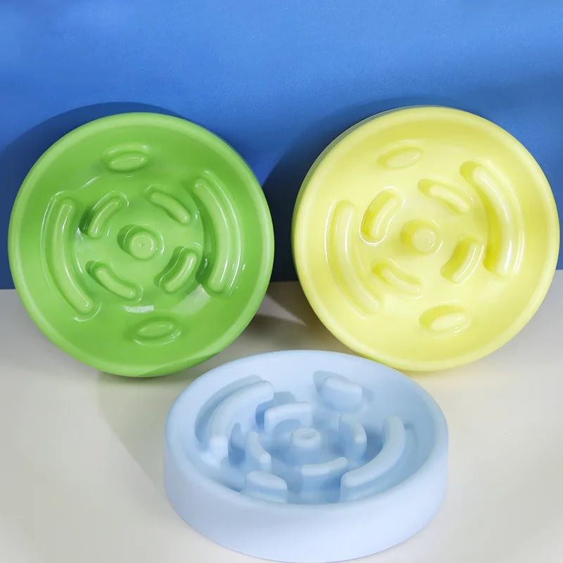 Slow Feeder Dog Bowl – Anti-Choke Round Pet Food Bowl