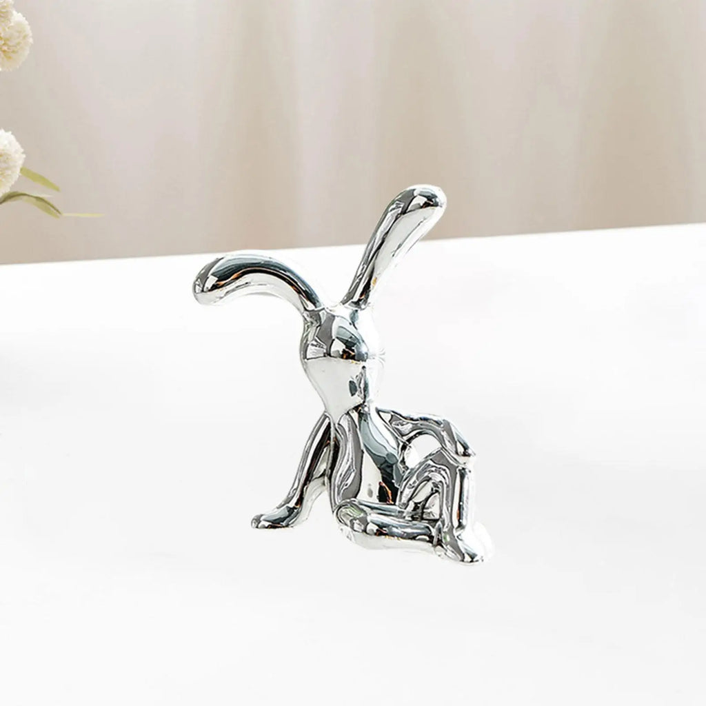 Electroplated Rabbit Miniature Figurine – Desk, Car & Home Décor