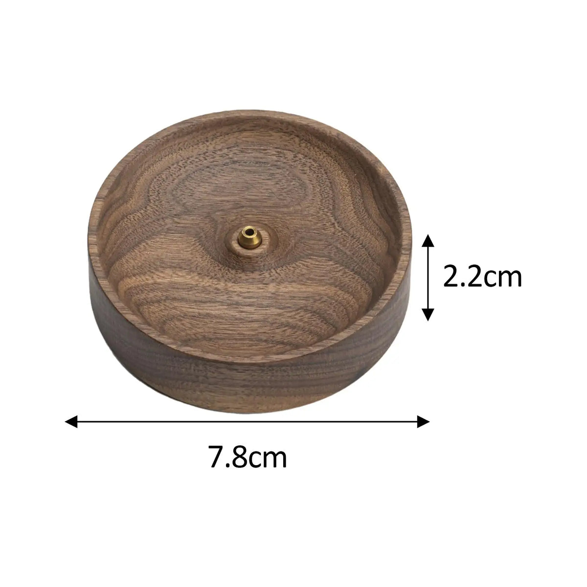 Wooden Round Incense Stick Holder – Portable Tabletop Burner