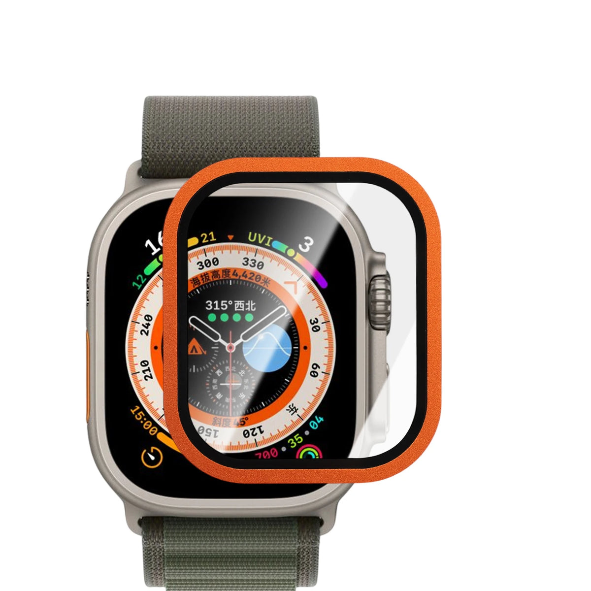 Metal Frame & Glass Screen Protector – Apple Watch Ultra 49mm