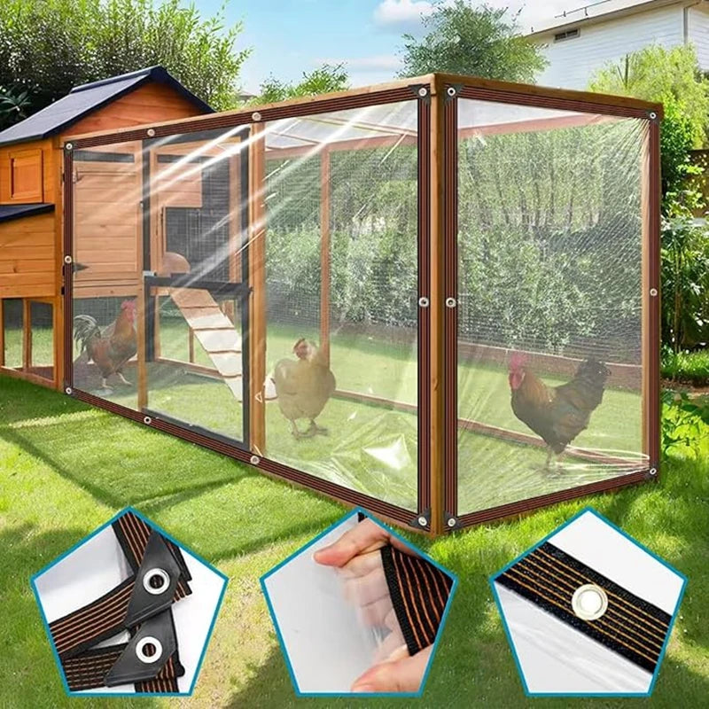 PEVA Transparent Waterproof Tarp | Garden Greenhouse Wind Shelter