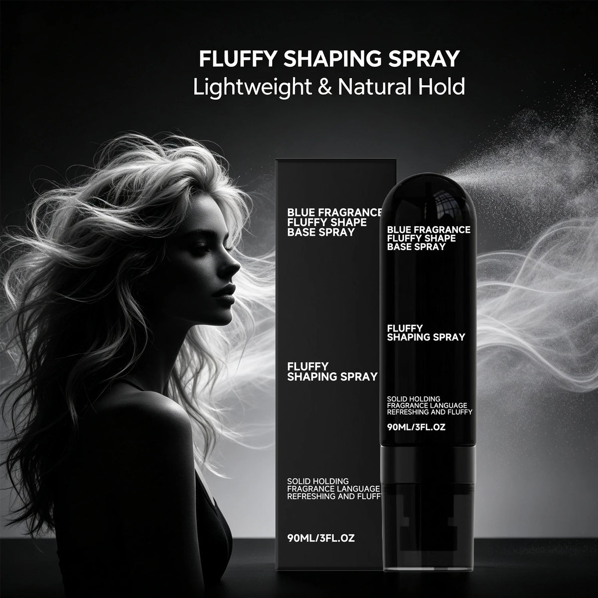 Fluffy Volume Hair Spray – Fine Mist Long-Lasting Hold 90ml