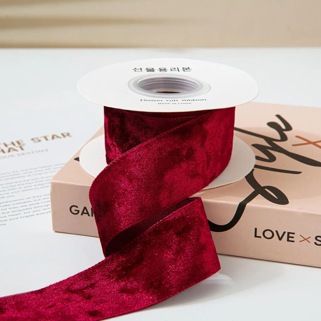 Velvet Craft Ribbon Reflective Pressed Edge – 5 Yards