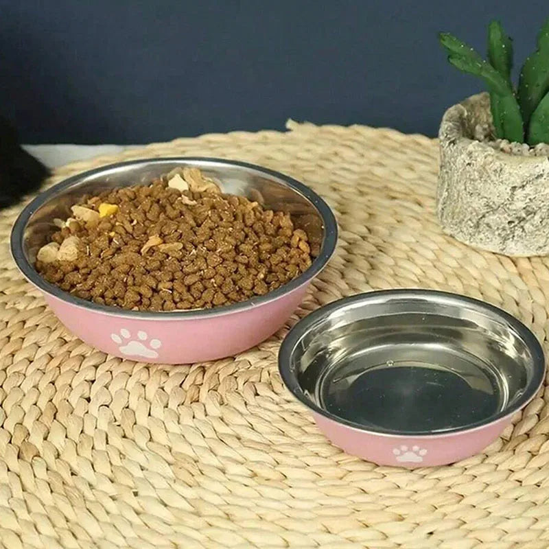 Stainless Steel Pet Bowl for Cats & Dogs | Anti-Slip Base