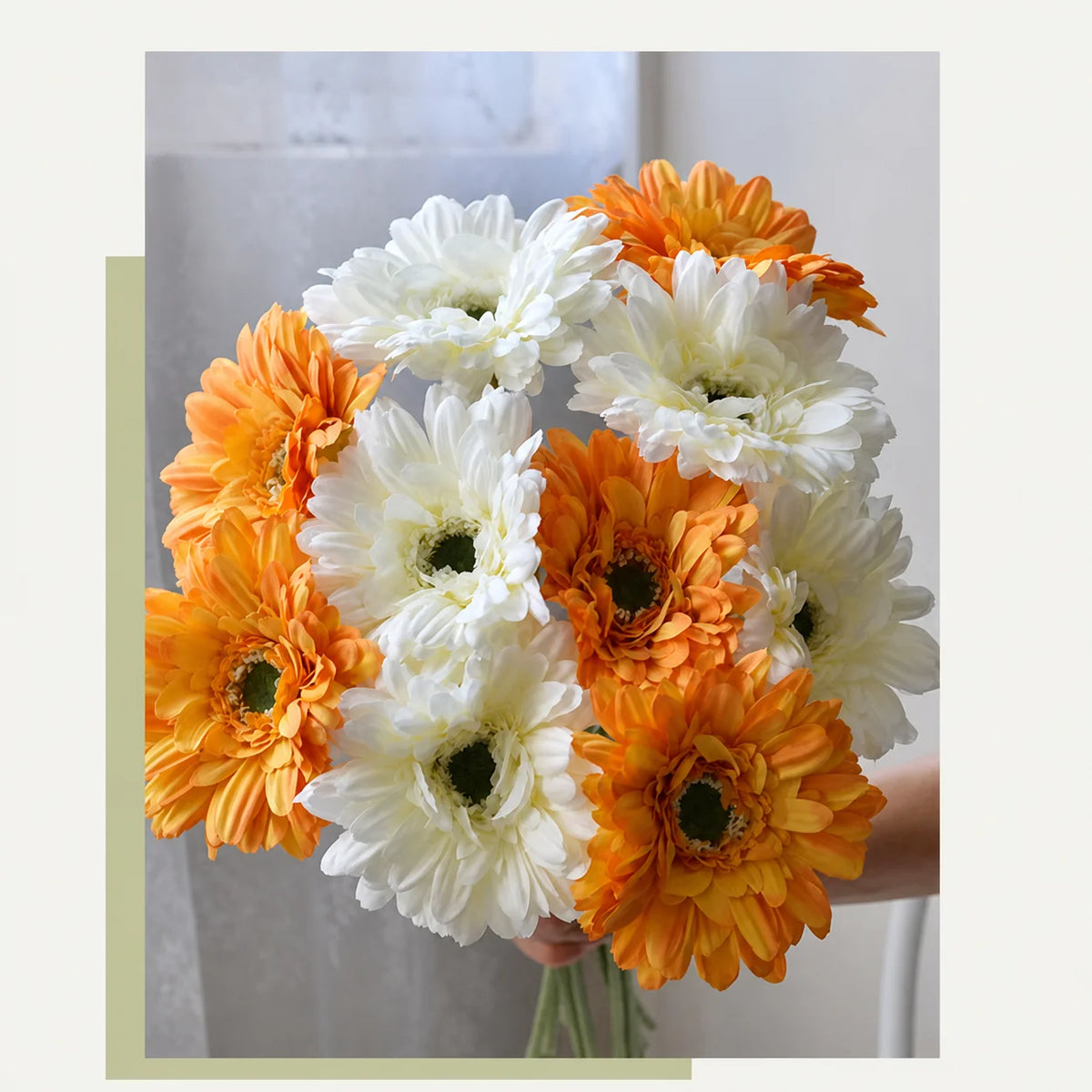 Silk Gerbera Daisy Artificial Flowers – Multi-Color 10-Stem Set