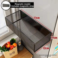 Magnetic Metal Wire Basket Organizer for Fridge & Pegboard