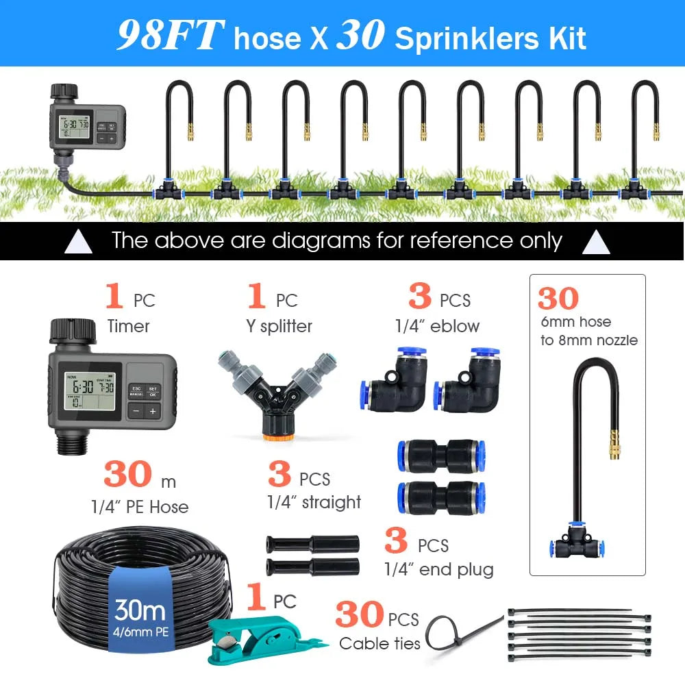 LCD Atomizing Sprinkler Timer Irrigation Kit – Auto Watering