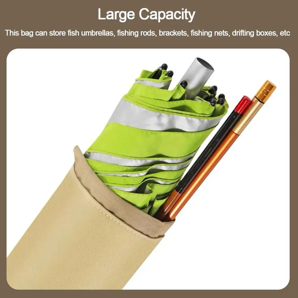 Canvas Fishing Rod & Tackle Bag – Large Portable Storage