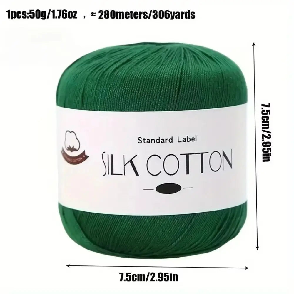 Milk Silk Cotton Soft Crochet Knitting Yarn – 50g Skein