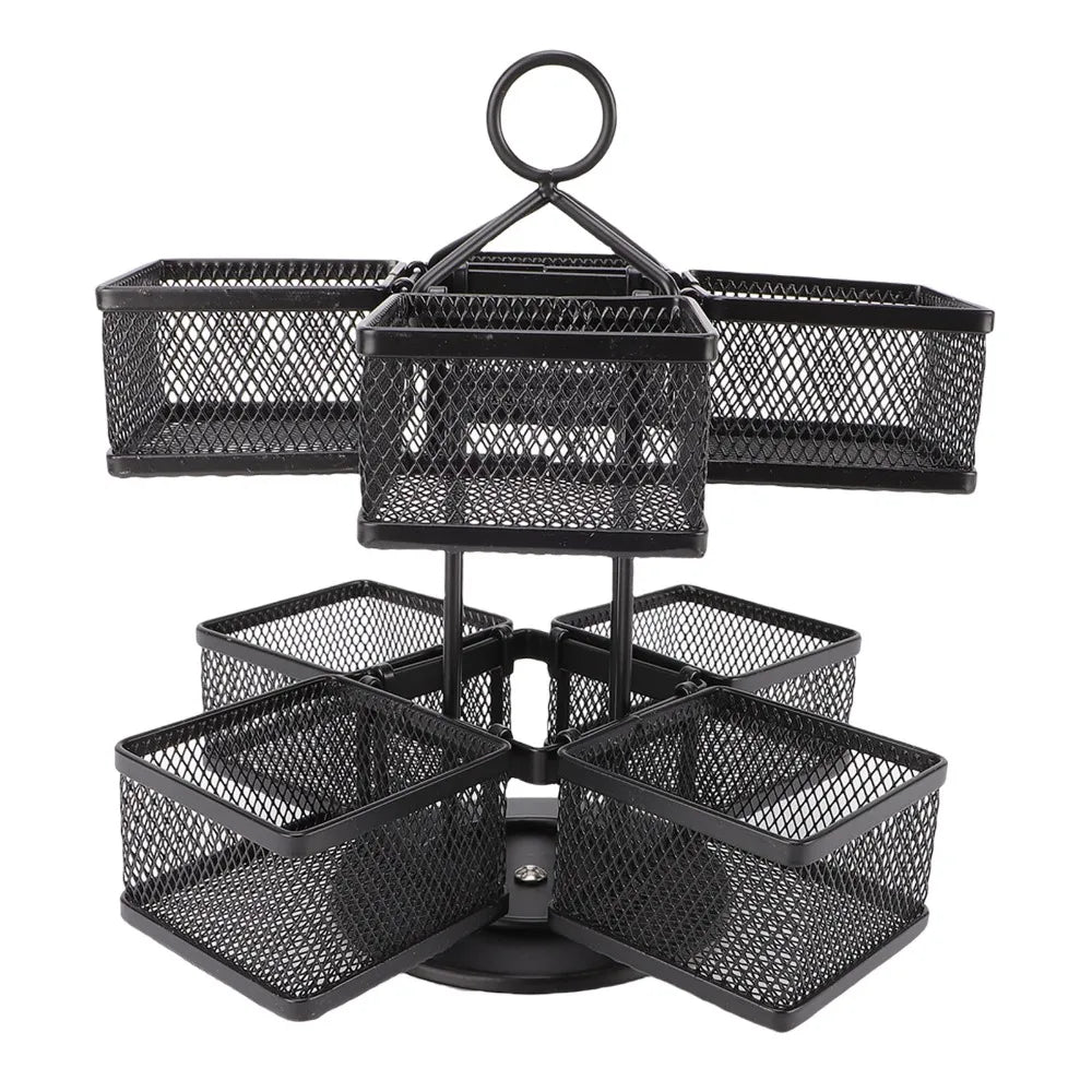 2-Tier Rotating Tea Bag Organizer – 8 Baskets, 96 Capacity