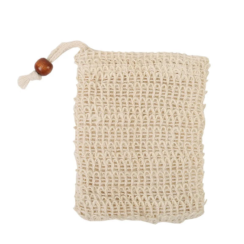 4-Pack Natural Sisal Soap Saver Bags – Exfoliating Bath Pouches