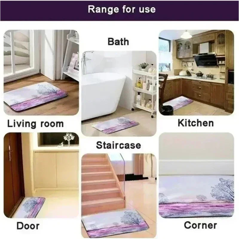 Retro Floral Anti-Slip Floor Mat | Washable Doormat 40x60cm