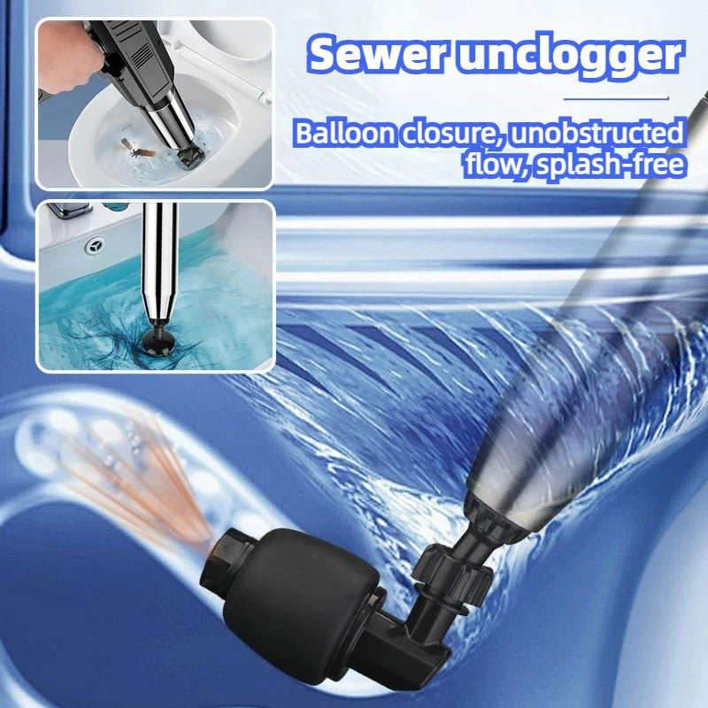 Electric High-Pressure Drain Unclogger – 8-Piece Home Set