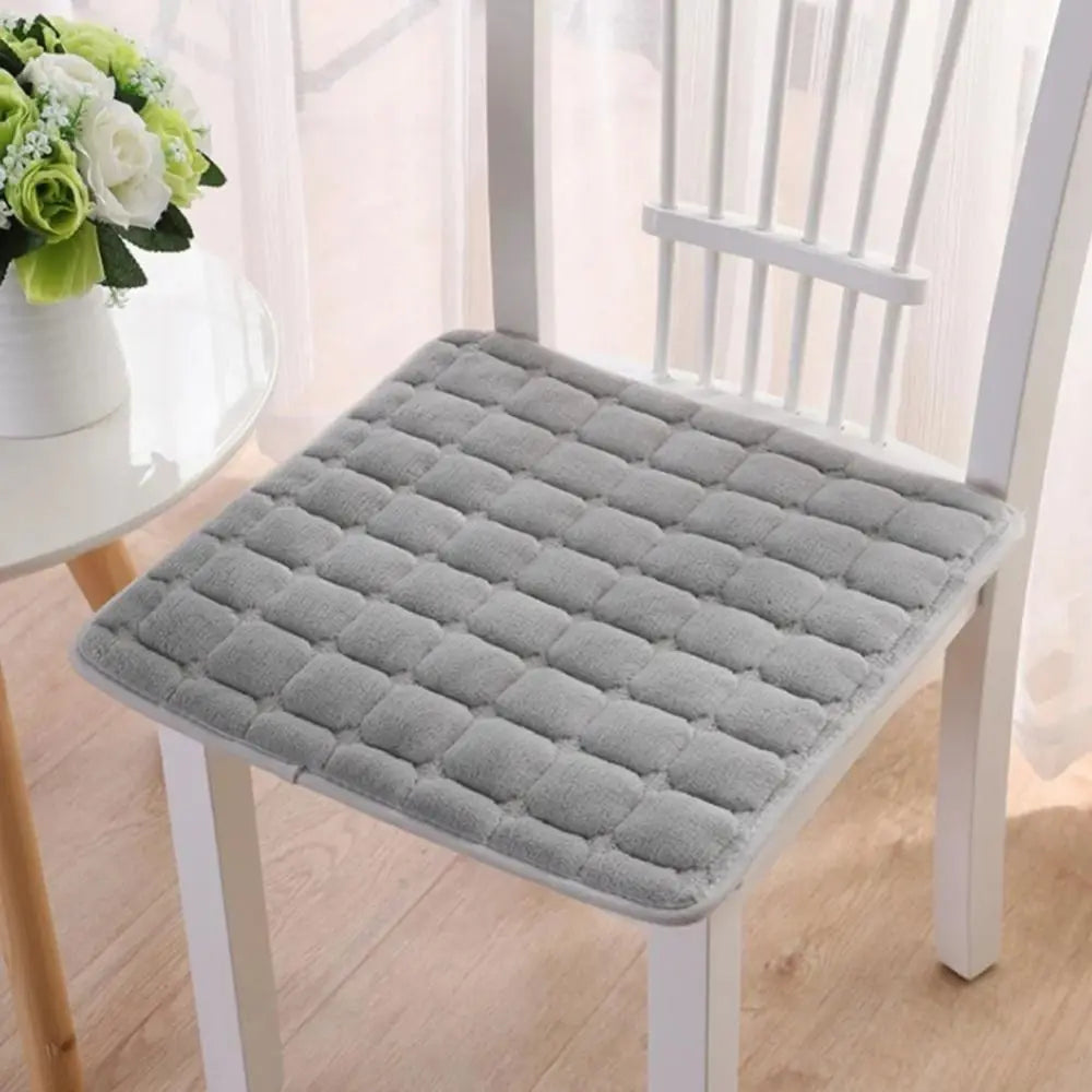 Soft Flannel Seat Cushion 45x45cm | Square Chair Pad