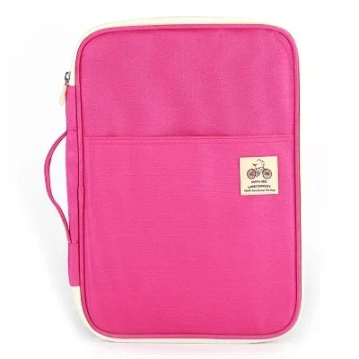 Waterproof A4 File Folder Zipper Bag – Large Capacity Document Case