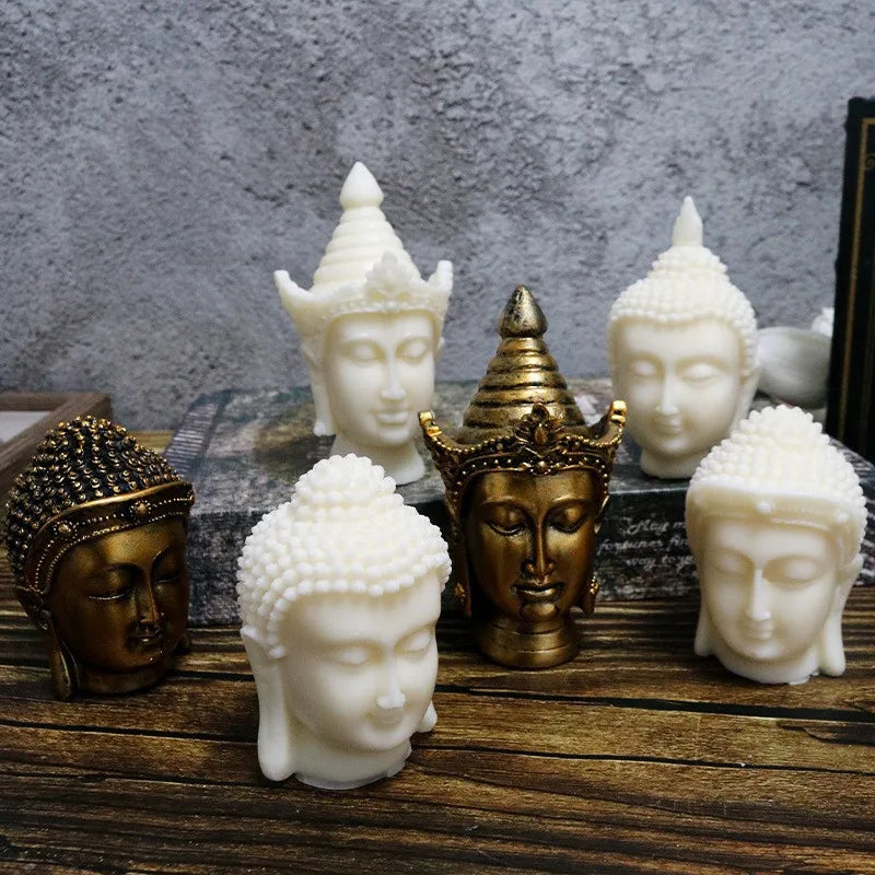 3D Buddha Head Silicone Mold – Candle, Resin & Plaster Casting