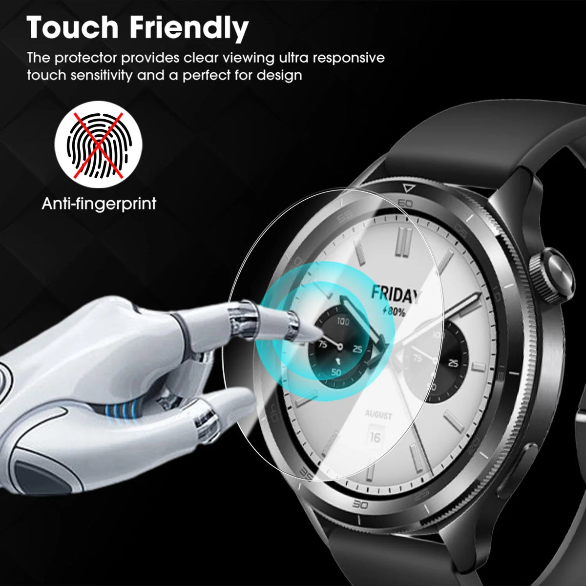 Tempered Glass Screen Protector – Xiaomi Watch S4 41mm (1–5 Pack)