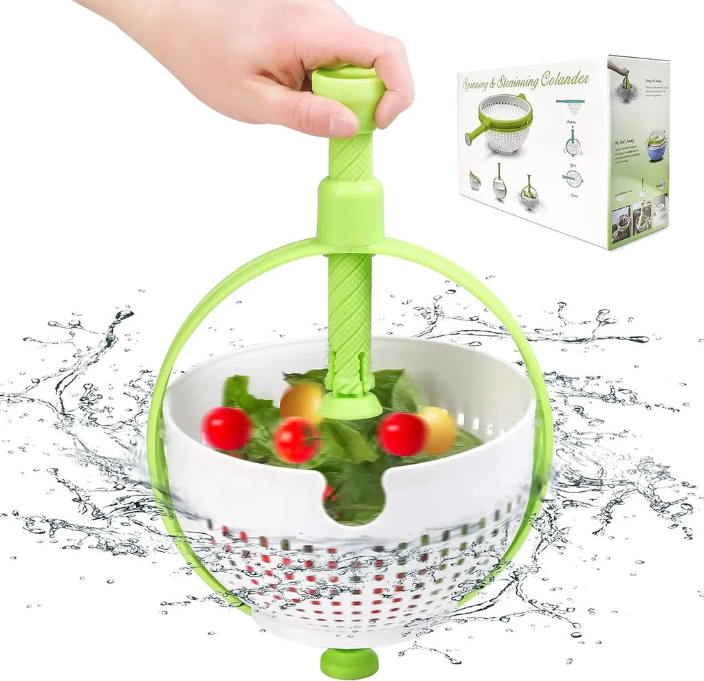 Folding Salad Spinner & Vegetable Drainer Basket | Large Capacity