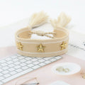 Bohemian Hand Woven Tassel Bracelet – Adjustable Star Rivet