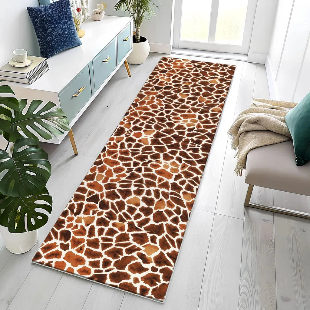 Zebra Print Non-Slip Runner Rug – Kitchen, Hallway & Bedside
