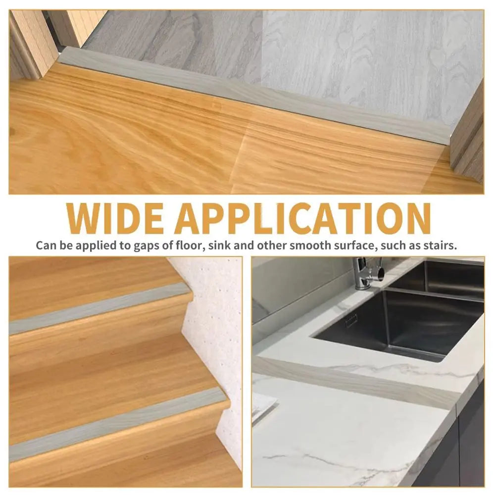 Self-Adhesive PVC Floor Transition Strip – Wood Grain Trim